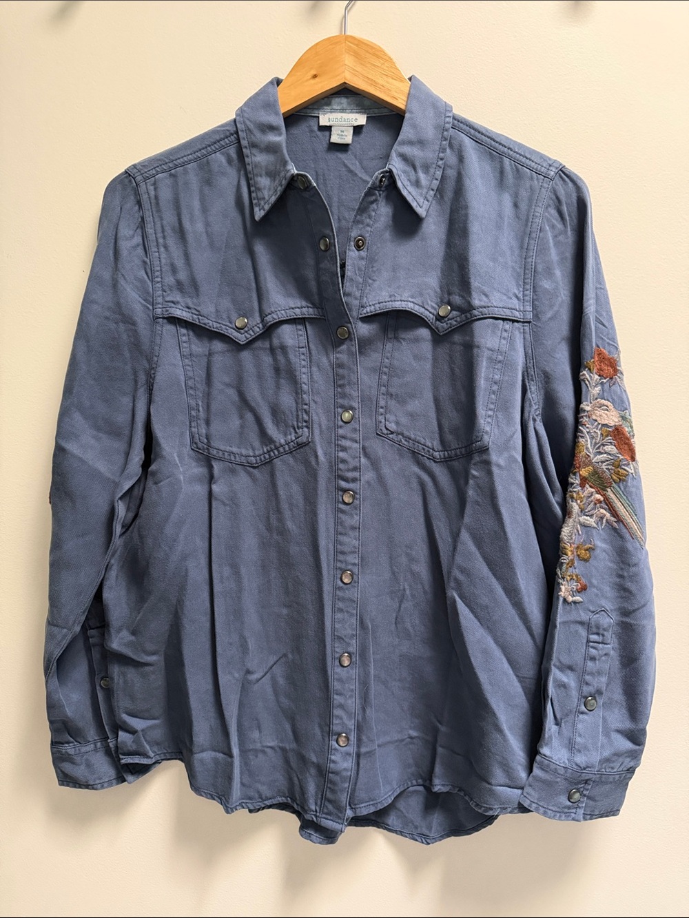 Sundance Suzette Frontier Button Embroidered Woman’s Top Size Medium